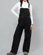 Loose Fit Denim Overalls