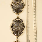 Western Style Oval Sunburst Concho Chain Belt