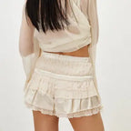 Lace Ruffled Bloomer Shorts