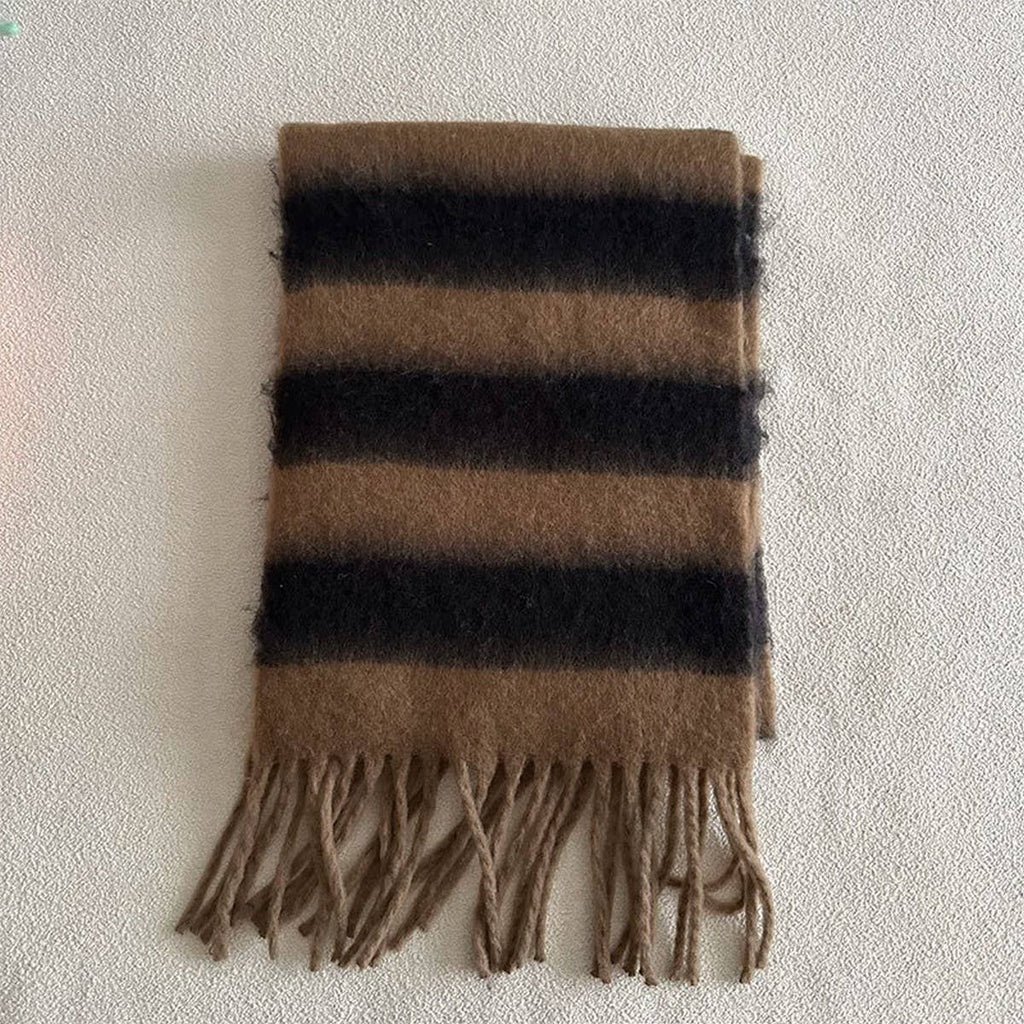 Blue-Brown Stripe Scarf