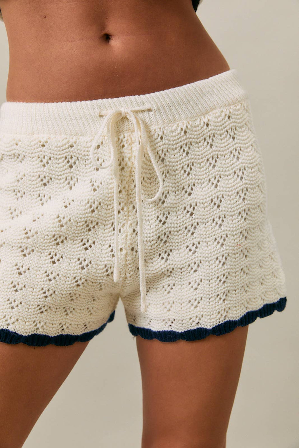 Contrast Knit Shorts