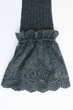 Lace Trimmed Knee-High Socks