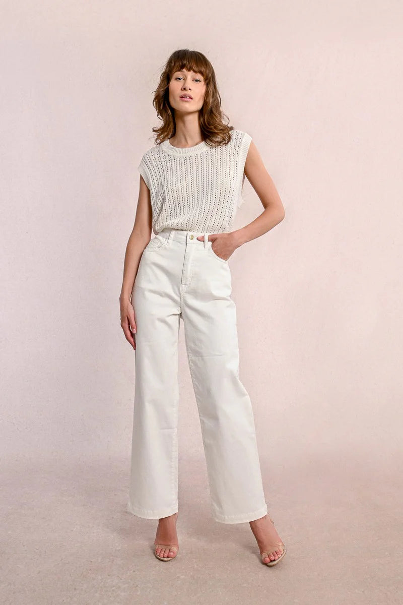 White Wide Leg Jeans