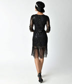 Beaded Fringe Flapper Dress